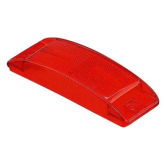Grote® - Field Resalable Style 6"x2" Rectangular Red Crystal Side Marker Light Lens