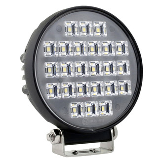 Grote® - BriteZone™ Round Black Powder Coated Housing Flood Beam LED Light (4.5", 4.9", 4.6")