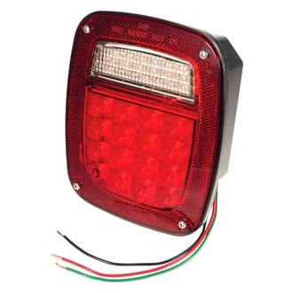 Grote® - Passenger Side Hi Count™ Red Stud Mount LED Combination Tail Light w/o Side Marker Light