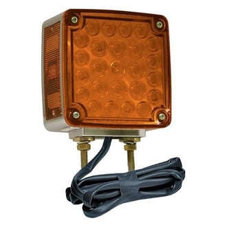 Grote® - Hi Count™ Chrome Amber Pedestal Mount LED Combination Tail Light with Side Marker Light