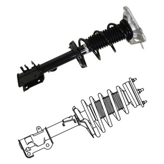 GSP North America® - Rear Twin-Tube Non-Adjustable Strut Assembly