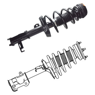 GSP North America® - Front Twin-Tube Non-Adjustable Strut Assembly