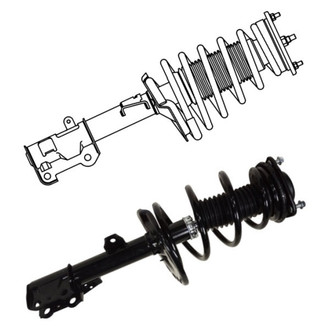 GSP North America® - Front Twin-Tube Non-Adjustable Strut Assembly