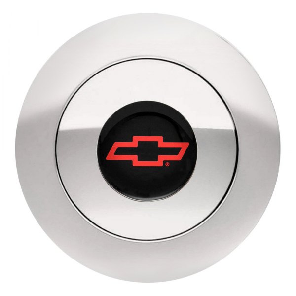 GT Performance® - GT9 Large Colored Chevy Bowtie Polished Horn Button