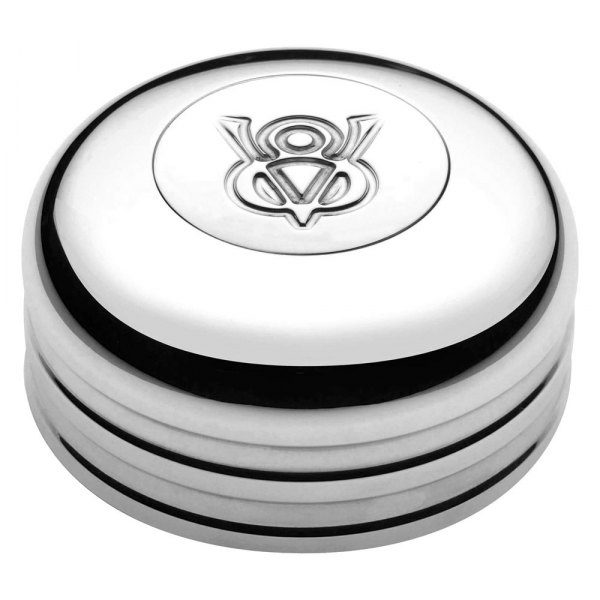GT Performance® - GT3 Low Profile Engraved V-8 Emblem Polished Horn Button
