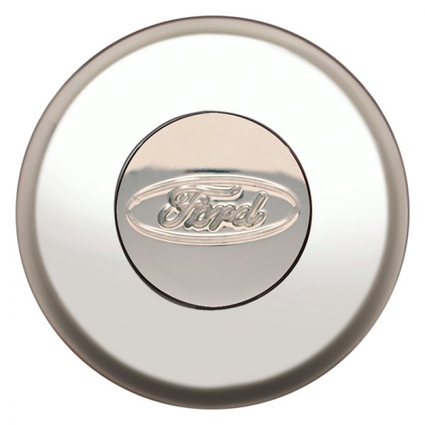 GT Performance® - GT3 Smooth Gasser/Euro Engraved Ford Oval Polished Horn Button