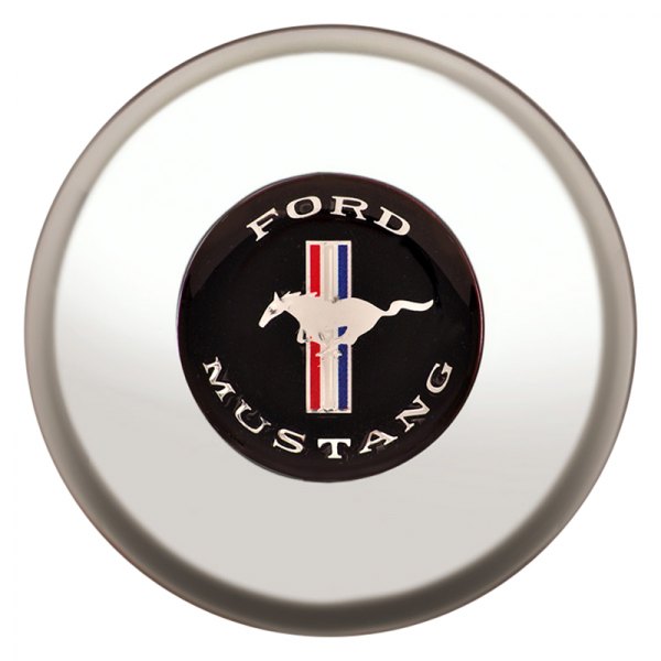 GT Performance® - GT3 Smooth Gasser/Euro Colored Mustang Polished Horn Button