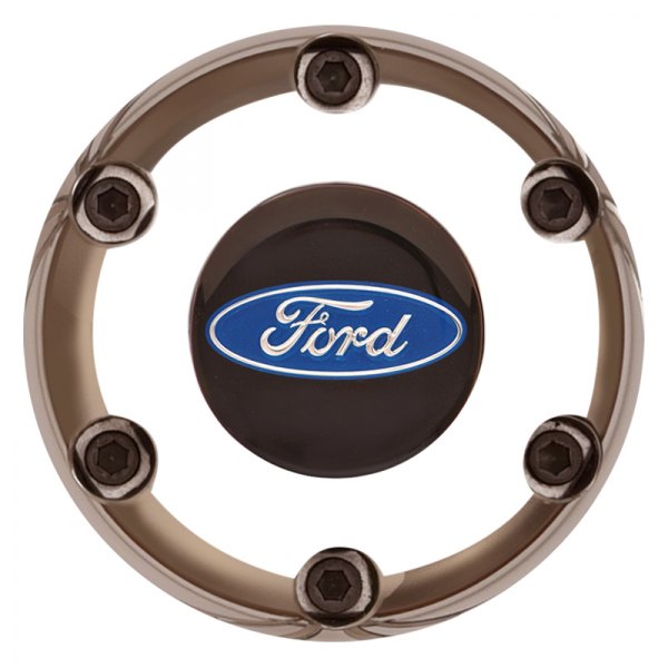 GT Performance® - GT4 Gasser/Euro Colored Ford Oval Polished Horn Button