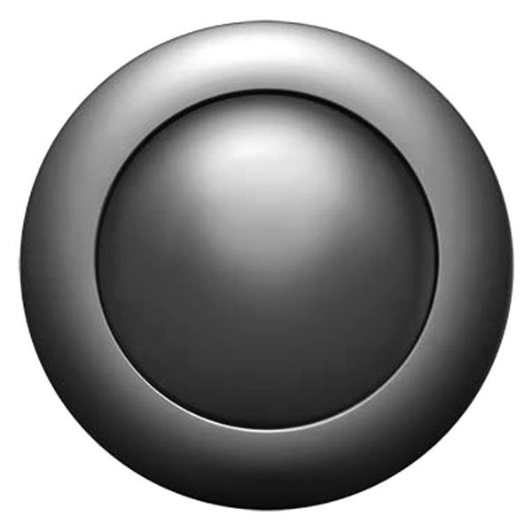 GT Performance® - GT9 Large Plain Dome Black Anodized Horn Button without Logo
