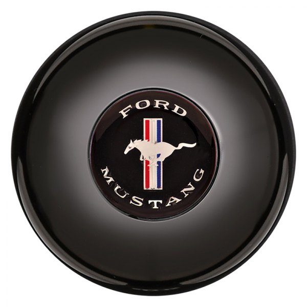 GT Performance® - GT3 Smooth Gasser/Euro Colored Mustang Black Anodized Horn Button