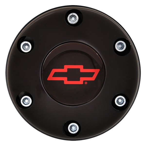 GT Performance® - GT3 Gasser/Euro Colored Chevy Bowtie Black Anodized Horn Button