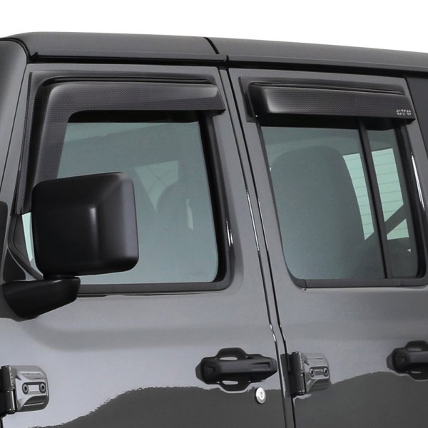 GTS® - Tape-On Ventgard™ Carbon Fiber Look Front and Rear Window Deflectors