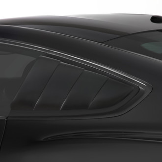 GTS® - Smoke Louvered Quarter Window Covers