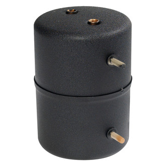 Hadley® - Steel 5" x 7". 138 Cubic inch Black Powder Coated Air Tank
