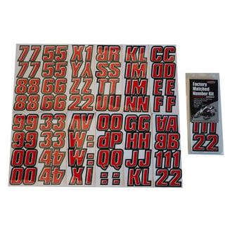 Hardline Products® REBLK500 - Series 500 Red/Black Registration Installation Decal Kit