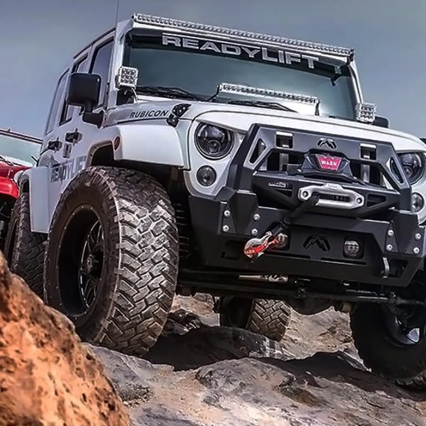 Hardrock Offroad® - H701 Devious Satin Black on Jeep Rubicon