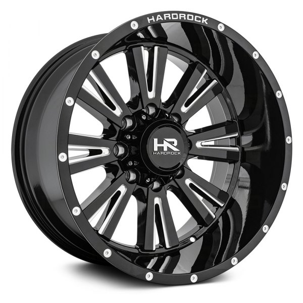 HARDROCK OFFROAD® - H503 SPINE XPOSED Gloss Black with Milled Accents
