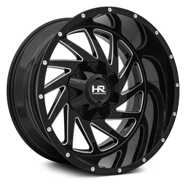 HARDROCK OFFROAD® - H704 CRUSHER Gloss Black with Milled Accents