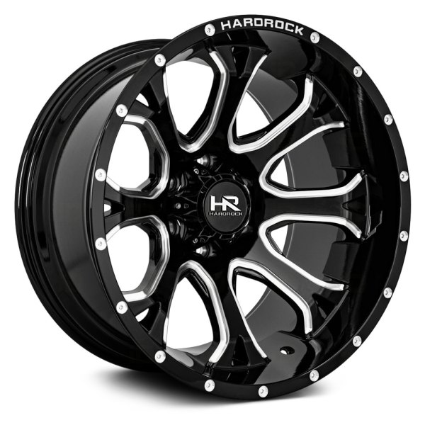 HARDROCK OFFROAD® - H505 BLOODSHOT XPOSED Gloss Black with Milled Accents