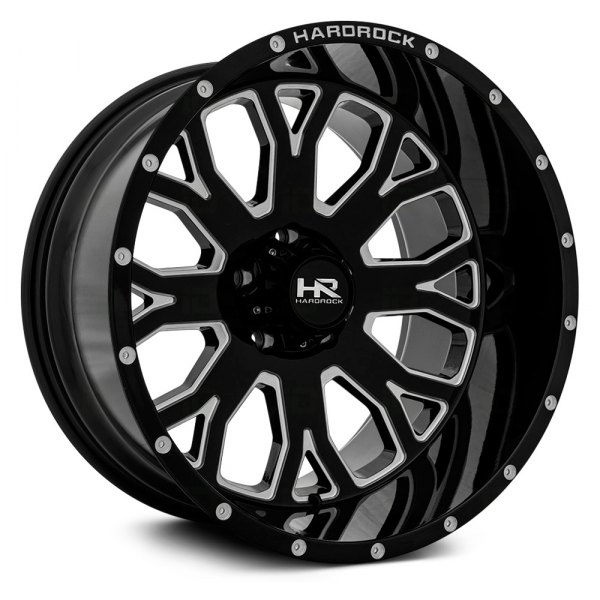 HARDROCK OFFROAD® - H504 SLAMMER XPOSED Gloss Black with Milled Accents