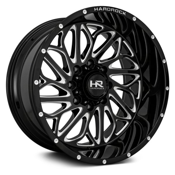 HARDROCK OFFROAD® - H508 BLACKTOP XPOSED Gloss Black with Milled Accents