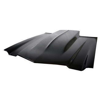 Harwood® - Show Series 4" Cowl Bolt-On Fiberglass Hood (Unpainted)