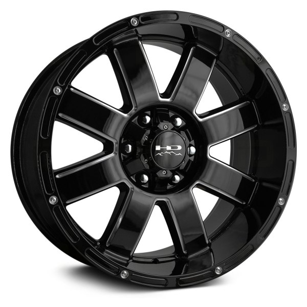 HD OFF-ROAD® - 8-POINT Gloss Black with Milled Edges