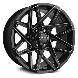 8 Double Spiral-Spoke Gloss Black with Milled Edges