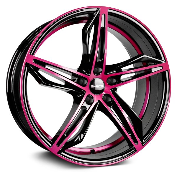 HD WHEELS® - FLY-CUTTER Gloss Black with Pink Face
