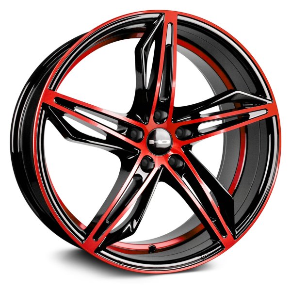 HD WHEELS® - FLY-CUTTER Gloss Black with Red Face