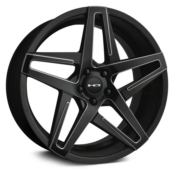 HD WHEELS® - HAIRPIN Satin Black with Milled Edges