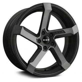 HD WHEELS® - KINK Satin Gunmetal Machined Gray Clear