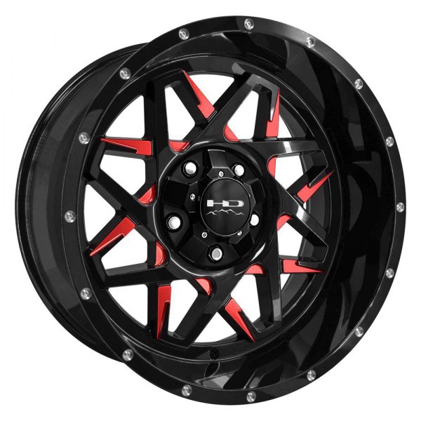 HD OFF-ROAD® - CALIBER Gloss Black with Red Milled Accents