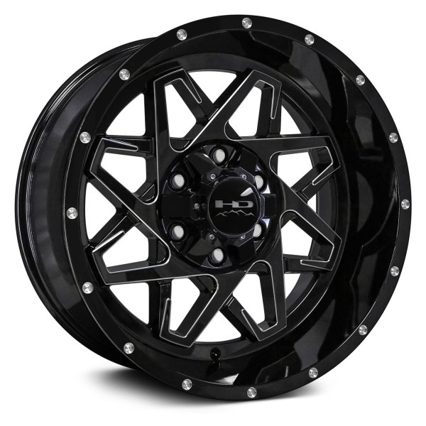 HD OFF-ROAD® - CALIBER Gloss Black with Milled Accents
