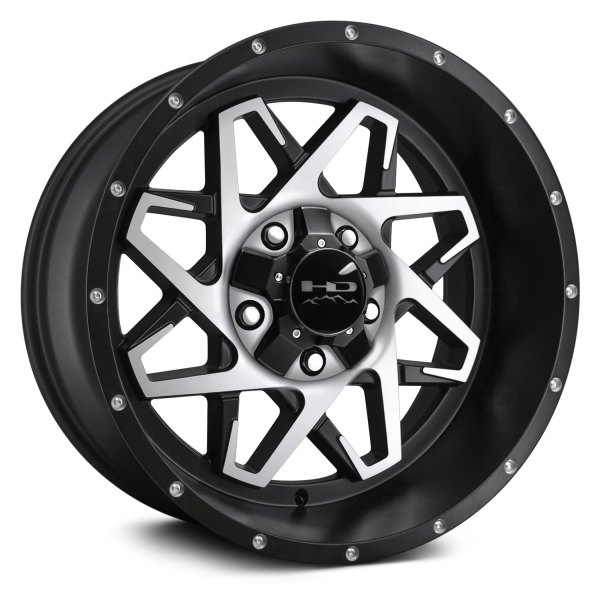 HD OFF-ROAD® CALIBER Wheels - Satin Black with Machined Face Rims