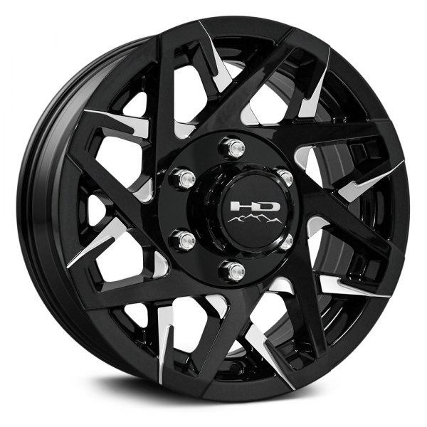 HD WHEELS® - CANYON TRAILER Gloss Black with Milled Edges