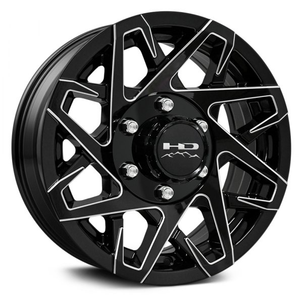 HD WHEELS® - CANYON TRAILER Gloss Black with Milled Face
