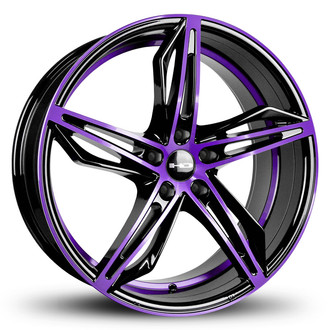 HD WHEELS® - FLY-CUTTER Gloss Black with Purple Face