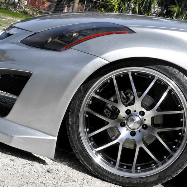 HD® - MSR Gloss Black with Machined Face on Nissan 350z