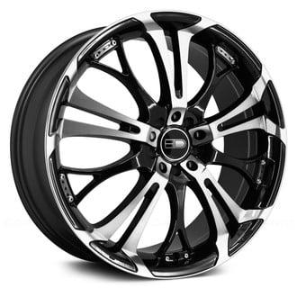 8 Double Alternating-Spoke Gloss Black with Machined Face
