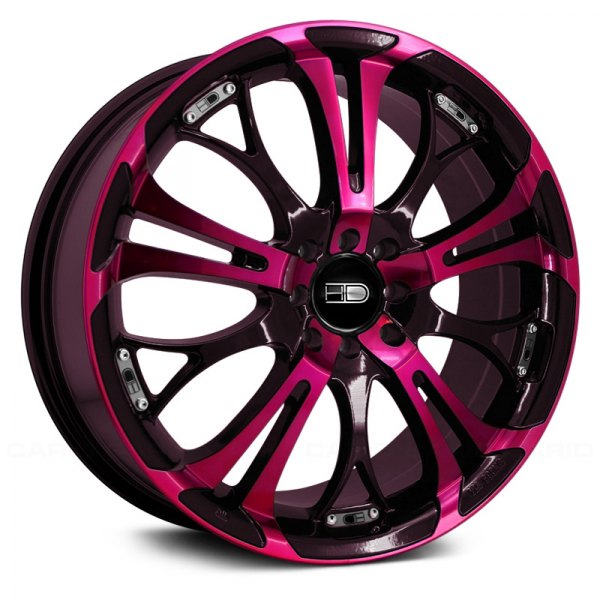HD WHEELS® - SPINOUT Gloss Black with Pink Face