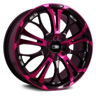 HD WHEELS® - SPINOUT Gloss Black with Pink Face