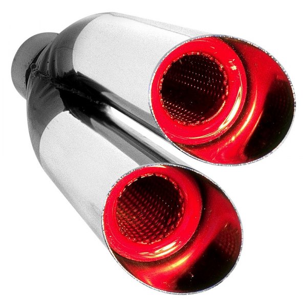 Hedman Hedders® - HotTip Resonator Style Round Angle Cut Dual Exhaust Tip