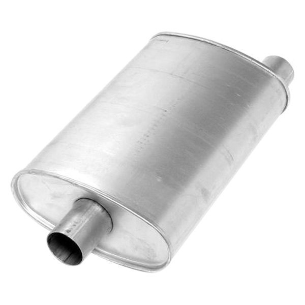 Hedman Hedders® - Galvanized Steel Turbo Gray Exhaust Muffler
