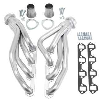 Hedman Hedders® - Elite Ultra-Duty Mild Steel Silver Matte Ceramic-Metallic Mid-Length Tube Racing Exhaust Headers