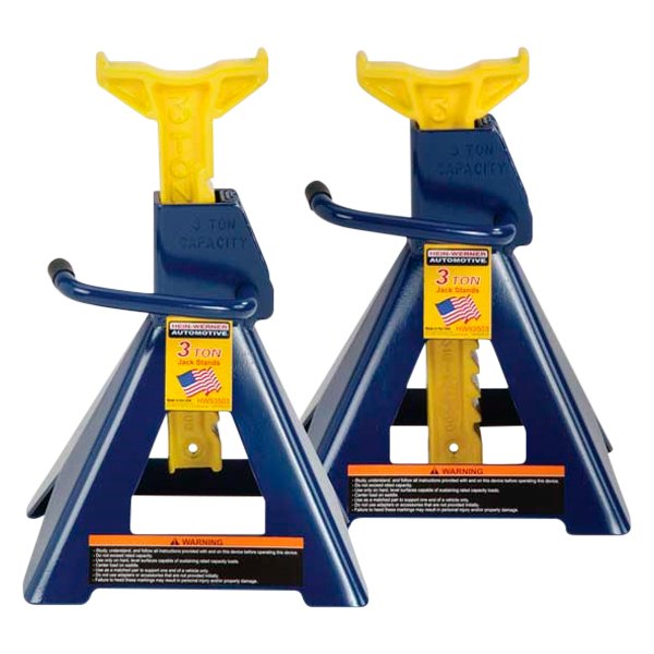 Hein-Werner® - 3 t Blue/Yellow Ratcheting Jack Stand