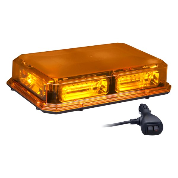 Heise® - 12.9" 36-LED Municipality Series Magnet Mount Rectangular Mini Amber LED Emergency Light Bar