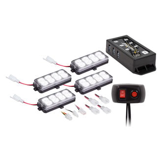 Heise® - Municipality Series Bolt-On Mount White LED Strobe Light Kit