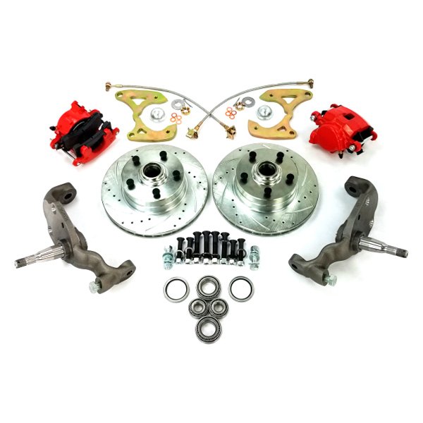  Helix® - Drilled and Slotted Front Disc Brake Conversion Kit with Stock Spindles