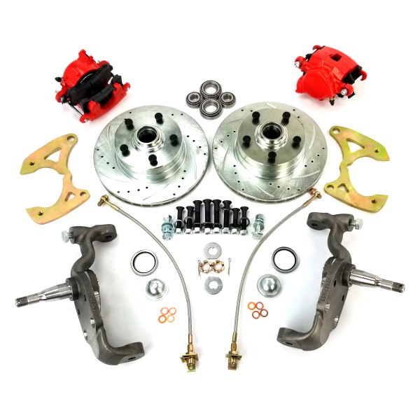  Helix® - Drilled and Slotted Front Disc Brake Conversion Kit with 2" Drop Spindles